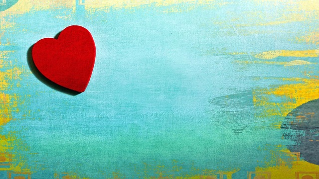 red, heart, free background