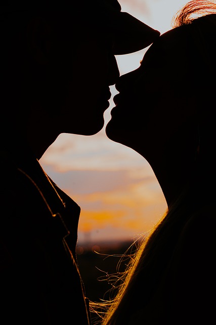 couple, love, sunset