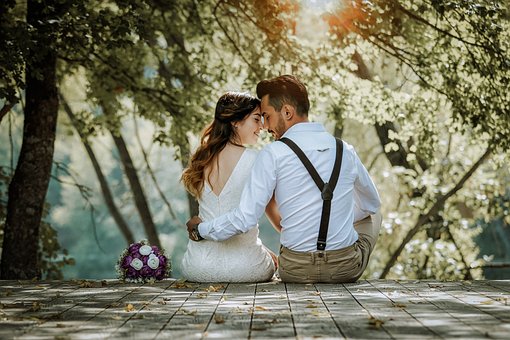 a young couple enjoying each other 